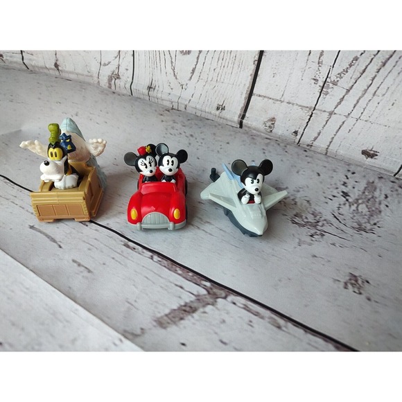 Mickey Minnie Runaway Railway McDonald's 3 pc Lot Goofy Expedition Everest Train - Picture 1 of 10